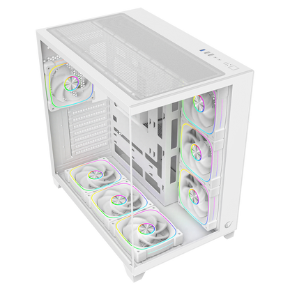 Beyaz 850W 80 Plus Bronze ATX/M-ATX 7x12cm ARGB Pwm Fan+Kumanda Oyuncu Kasası