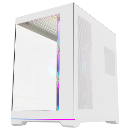 Kumandalı 7*12cm ARGB Fan+Kontrolcü PWM Fanlı ATX/M-ATX Beyaz Oyuncu Kasası