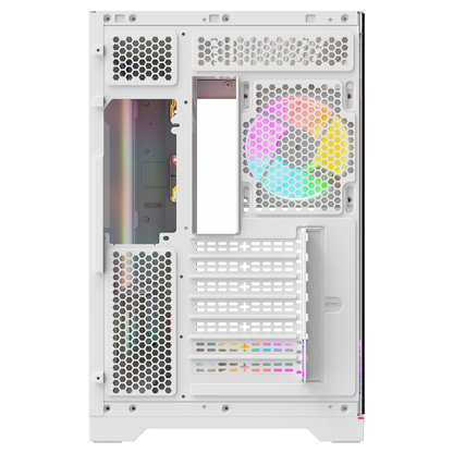 Kumandalı 7*12cm ARGB Fan+Kontrolcü PWM Fanlı ATX/M-ATX Beyaz Oyuncu Kasası