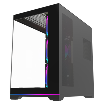 Kumandalı 7*12cm ARGB Fan+Kontrolcü PWM Fanlı ATX/M-ATX Siyah Oyuncu Kasası