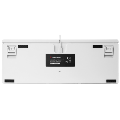 KB-R136 GHOST Beyaz Type-C Bağlantılı RGB Puding Tuşlu Red Switch US Gaming Oyuncu Klavye - Rampage