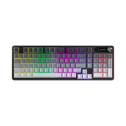 Gradient Siyah/Gri/Beyaz RGB US Q Membrane Oyuncu Klavyesi