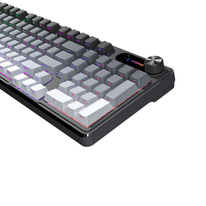 Gradient Siyah/Gri/Beyaz RGB US Q Membrane Oyuncu Klavyesi