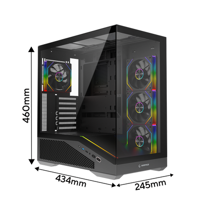 REAPER - 750W 80 Plus Bronze Siyah 4*12cm ARGB Fan ATX Gaming Oyuncu Kasası