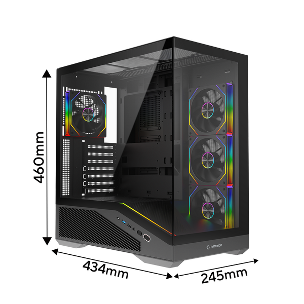REAPER - 750W 80 Plus Bronze Siyah 4*12cm ARGB Fan ATX Gaming