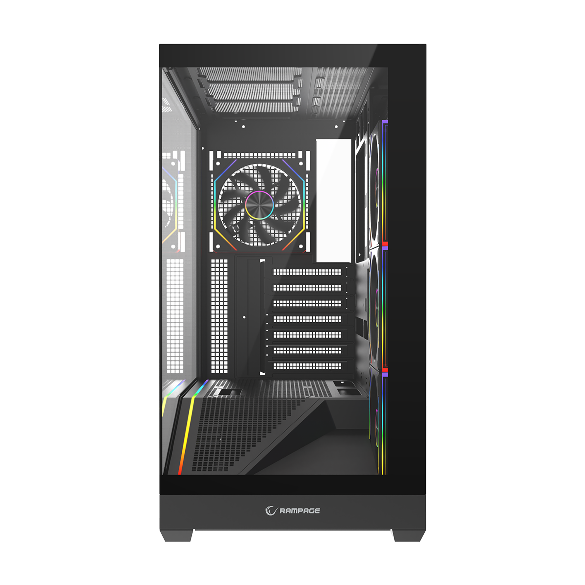 750W 80 Plus Bronze Siyah 4*12cm ARGB Fan ATX Gaming Oyuncu Kasası