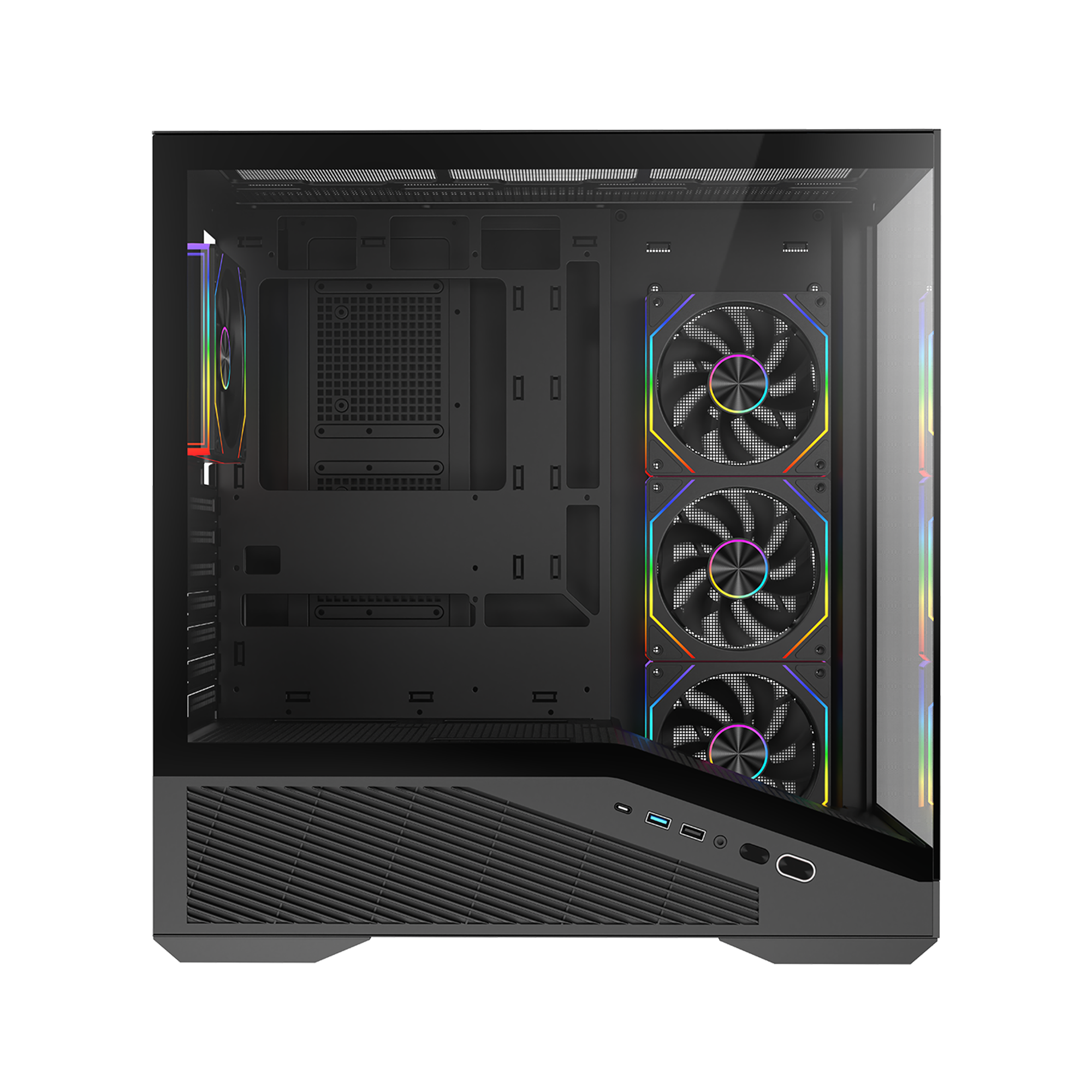 750W 80 Plus Bronze Siyah 4*12cm ARGB Fan ATX Gaming Oyuncu Kasası