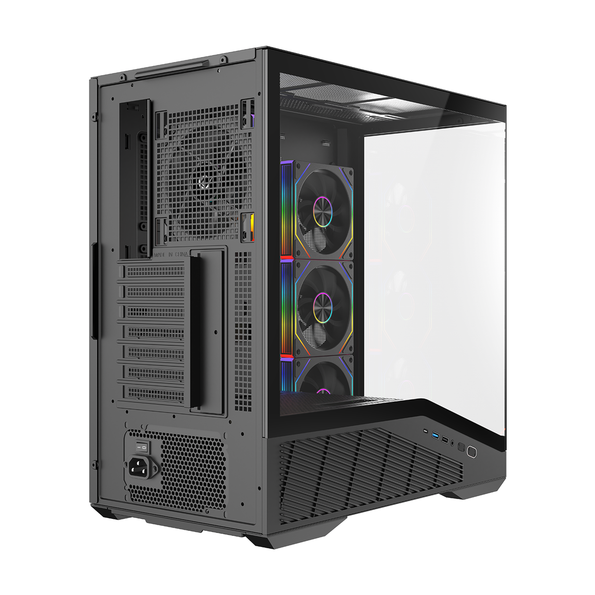 REAPER - 750W 80 Plus Bronze Siyah 4*12cm ARGB Fan ATX Gaming Oyuncu Kasası
