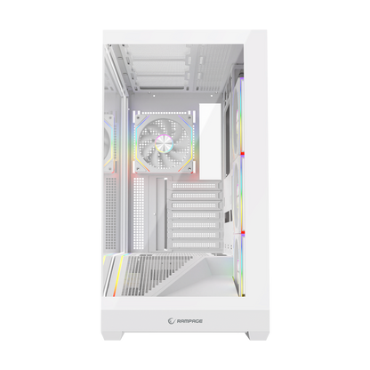 850W 80 Plus Bronze ATX 3.1 PCIe 5.1 Beyaz 4*12cm ARGB Fan ATX Gaming Oyuncu Kasası