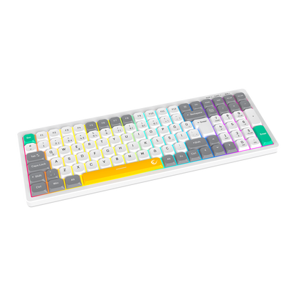 Pure Beyaz / Gri SESSİZ RGB Q Low Profile Membrane Oyuncu Klavyesi