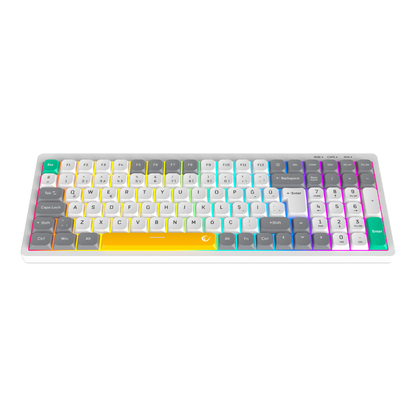 Pure Beyaz / Gri SESSİZ RGB Q Low Profile Membrane Oyuncu Klavyesi