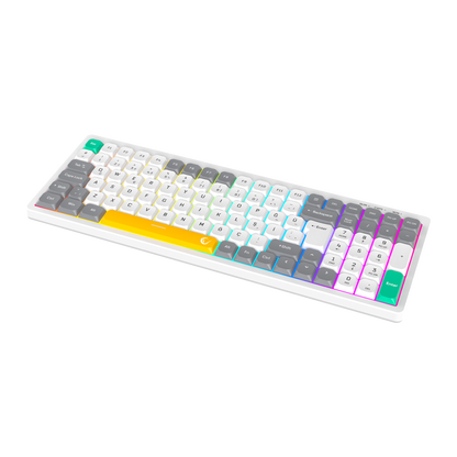 Pure Beyaz / Gri SESSİZ RGB Q Low Profile Membrane Oyuncu Klavyesi