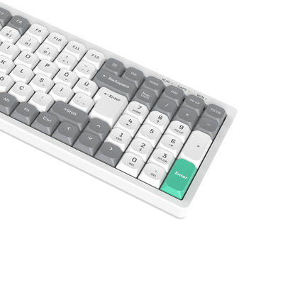Pure Beyaz / Gri SESSİZ RGB Q Low Profile Membrane Oyuncu Klavyesi
