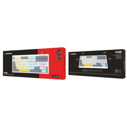 Pure Beyaz / Gri SESSİZ RGB Q Low Profile Membrane Oyuncu Klavyesi