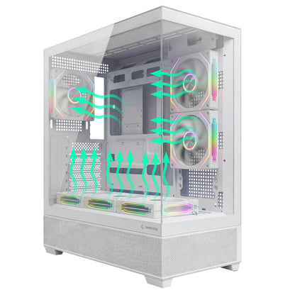 HYDRA V5 - 750W 80 Plus Bronze Beyaz 6*12cm ARGB Fan ATX MID-T Gaming Oyuncu Kasası