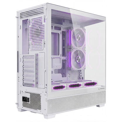 HYDRA V5 - 750W 80 Plus Bronze Beyaz 6*12cm ARGB Fan ATX MID-T Gaming Oyuncu Kasası