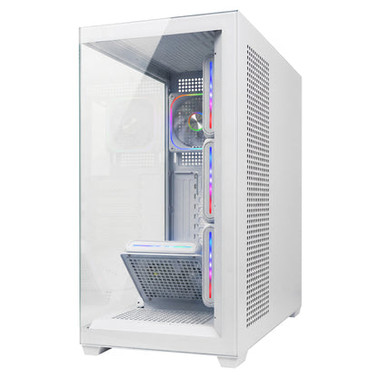 750W 80 Plus Bronze Beyaz 5*12cm ARGB Fan ATX MID-T Gaming Oyuncu Kasası