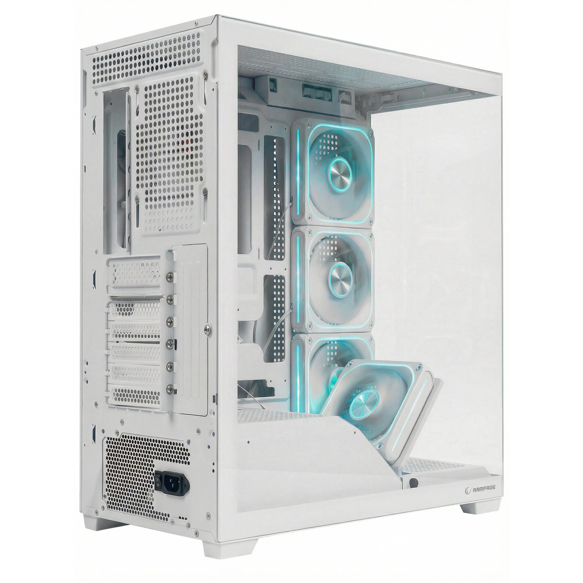 750W 80 Plus Bronze Beyaz 5*12cm ARGB Fan ATX MID-T Gaming Oyuncu Kasası