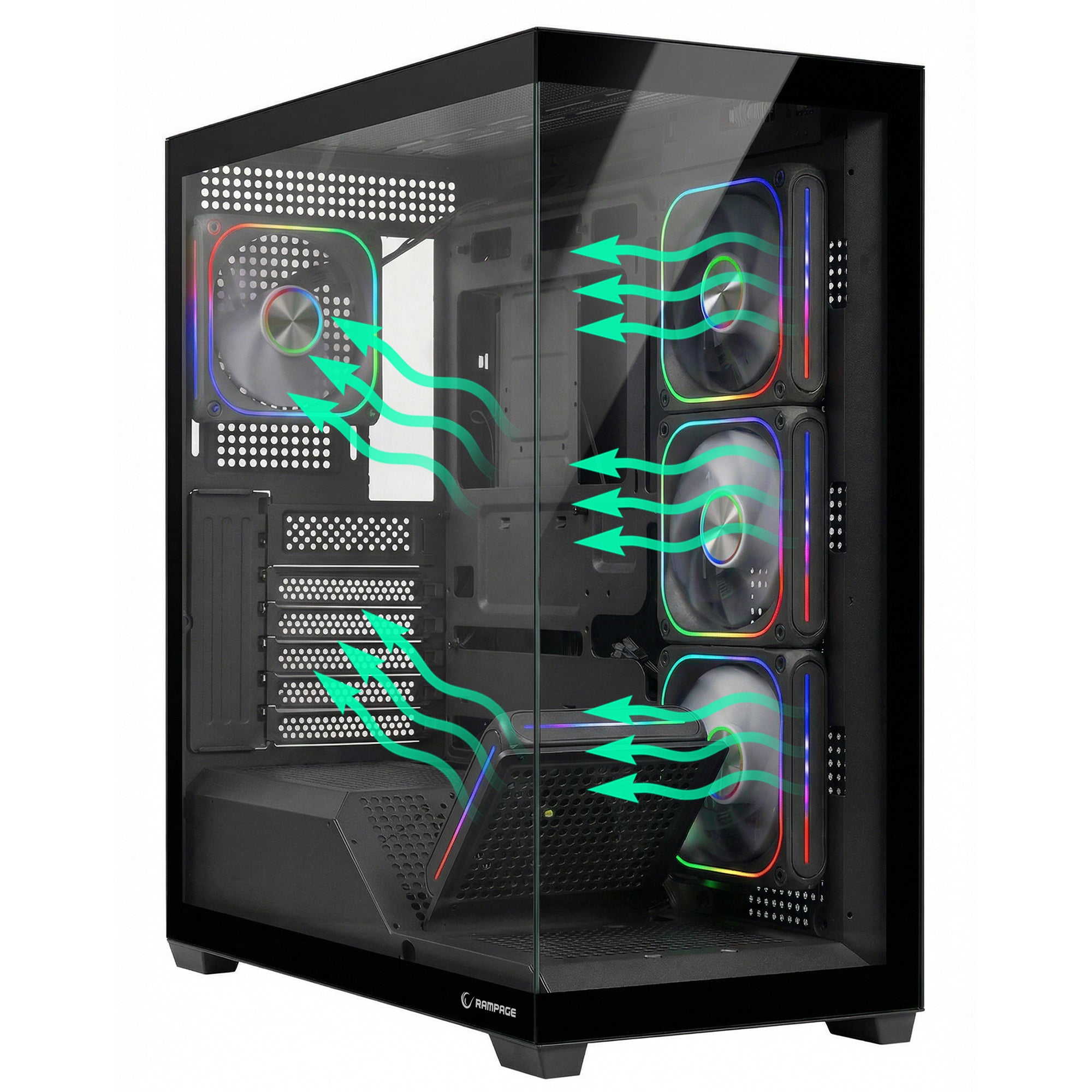 SYLON 850W 80 Plus Bronze Siyah 5*12cm ARGB Fan ATX MID-T Gaming Oyuncu Kasası