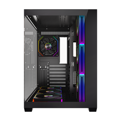 ARES V2 Temperli Camlı Siyah 7*12cm ARGB Pwm Fan + Kumanda ATX Mid-T Gaming Oyuncu Kasası