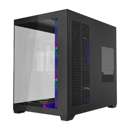 ARES V2 Temperli Camlı Siyah 7*12cm ARGB Pwm Fan + Kumanda ATX Mid-T Gaming Oyuncu Kasası