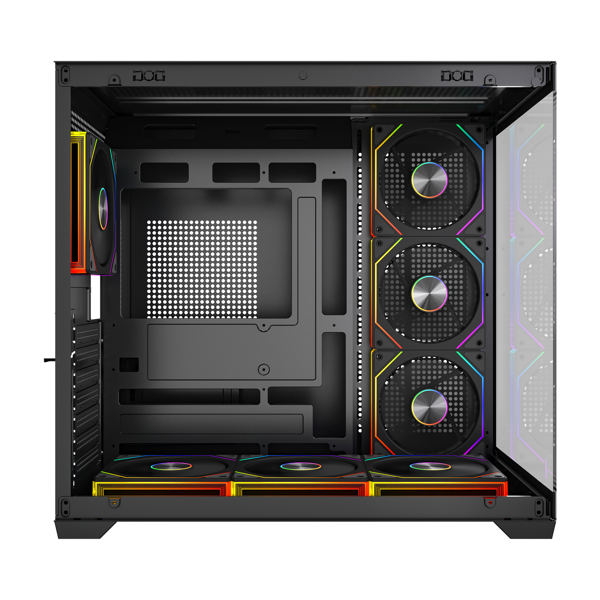 ARES V2 Temperli Camlı Siyah 7*12cm ARGB Pwm Fan + Kumanda ATX Mid-T Gaming Oyuncu Kasası