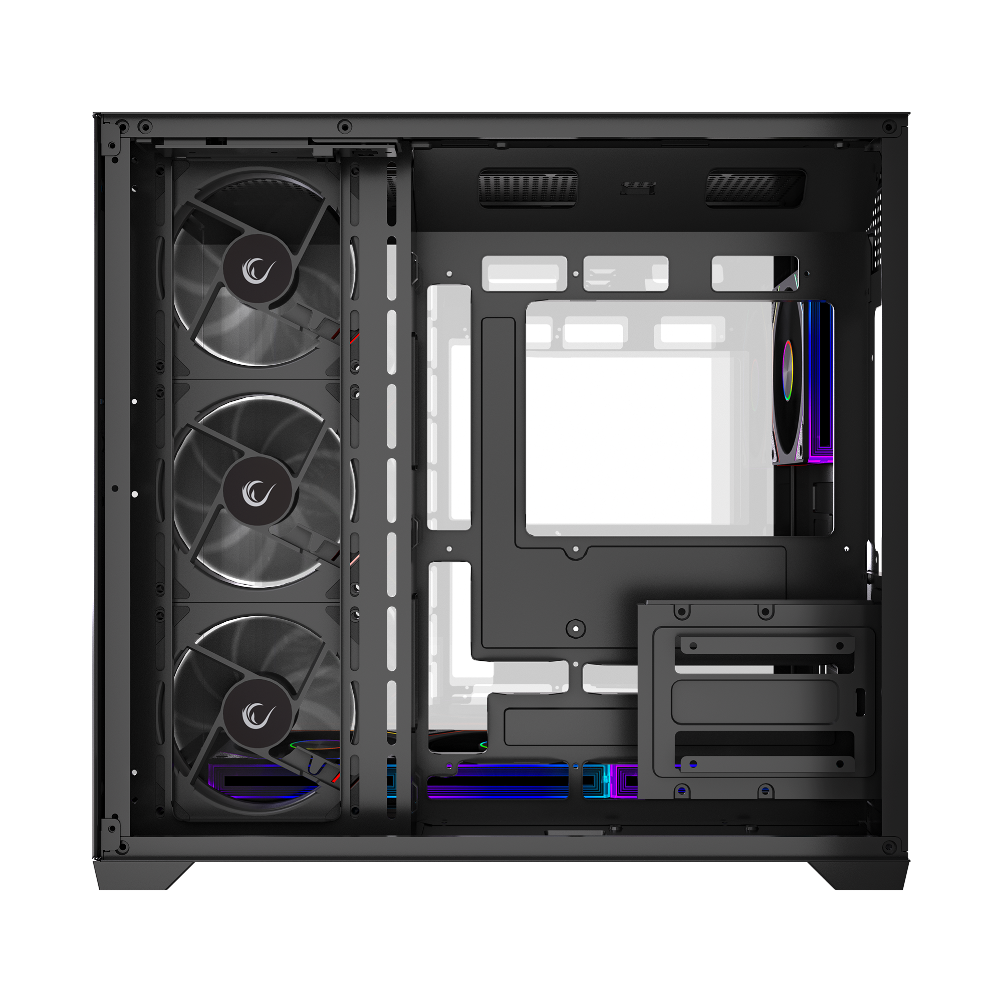 ARES V2 Temperli Camlı Siyah 7*12cm ARGB Pwm Fan + Kumanda ATX Mid-T Gaming Oyuncu Kasası