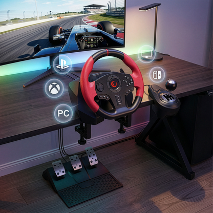 PC ONLY PC 3 Pedallı - El Vitesli Gaming Oyuncu Direksiyonu