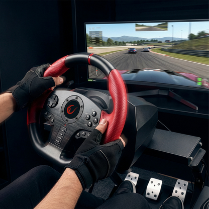 PC ONLY PC 3 Pedallı - El Vitesli Gaming Oyuncu Direksiyonu