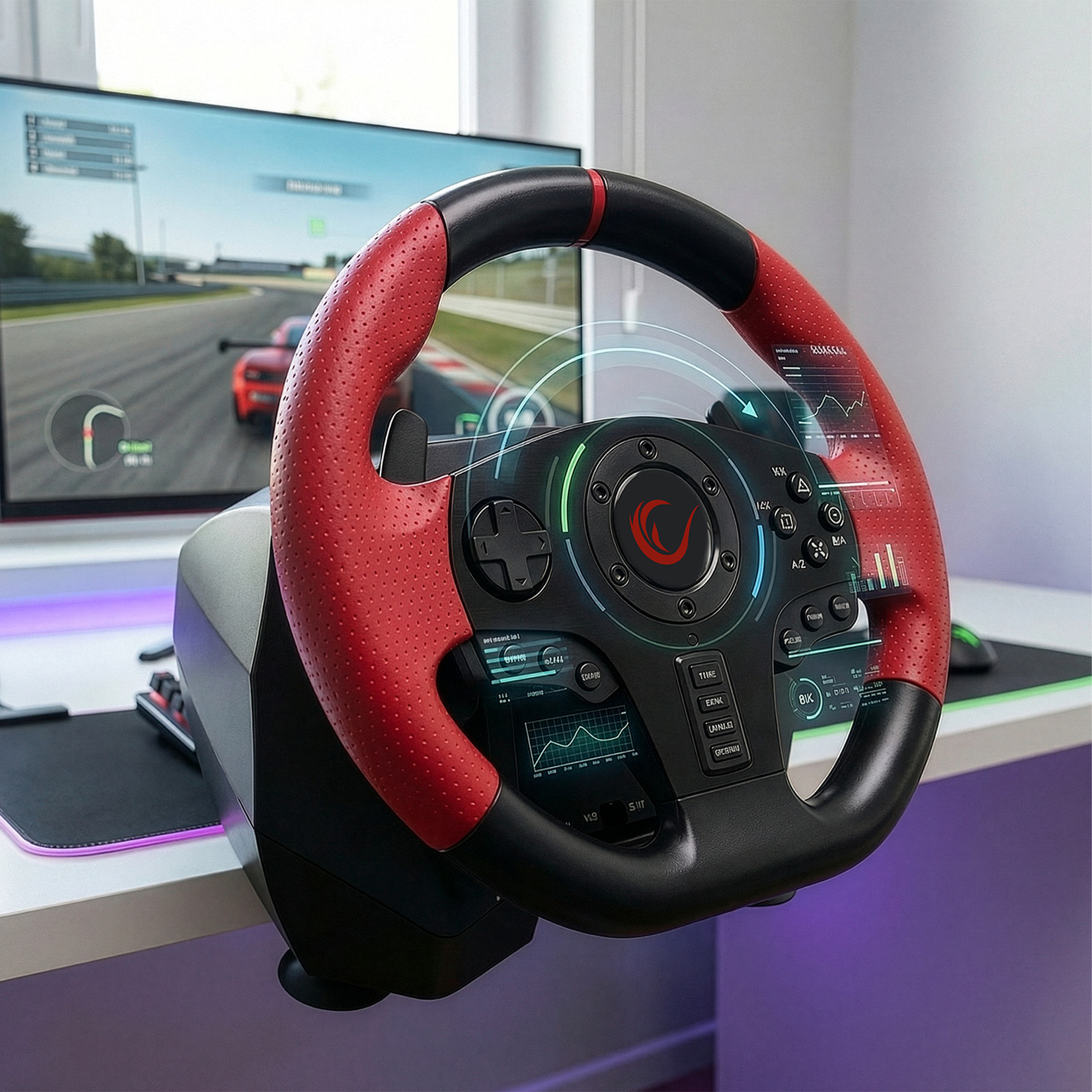 PC ONLY PC 3 Pedallı - El Vitesli Gaming Oyuncu Direksiyonu