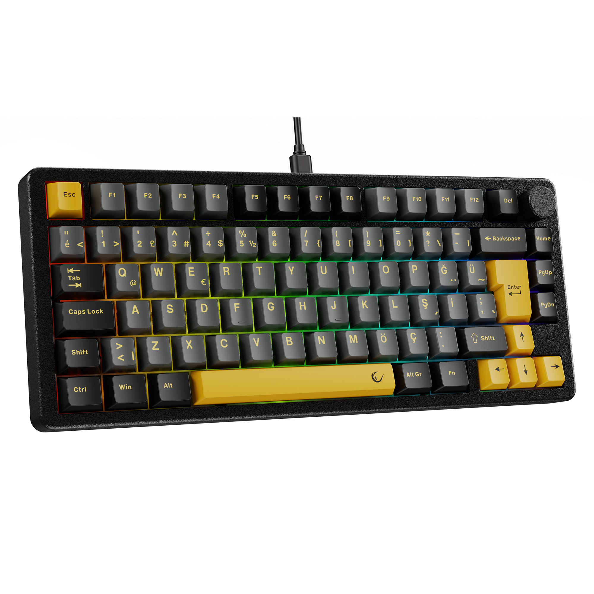ZENITH STUG Aluminum Siyah Hot Swap 8000 Hz Gasket Manyetik RGB Rapid Trigger Gateron Switch Q Double Shot PBT K