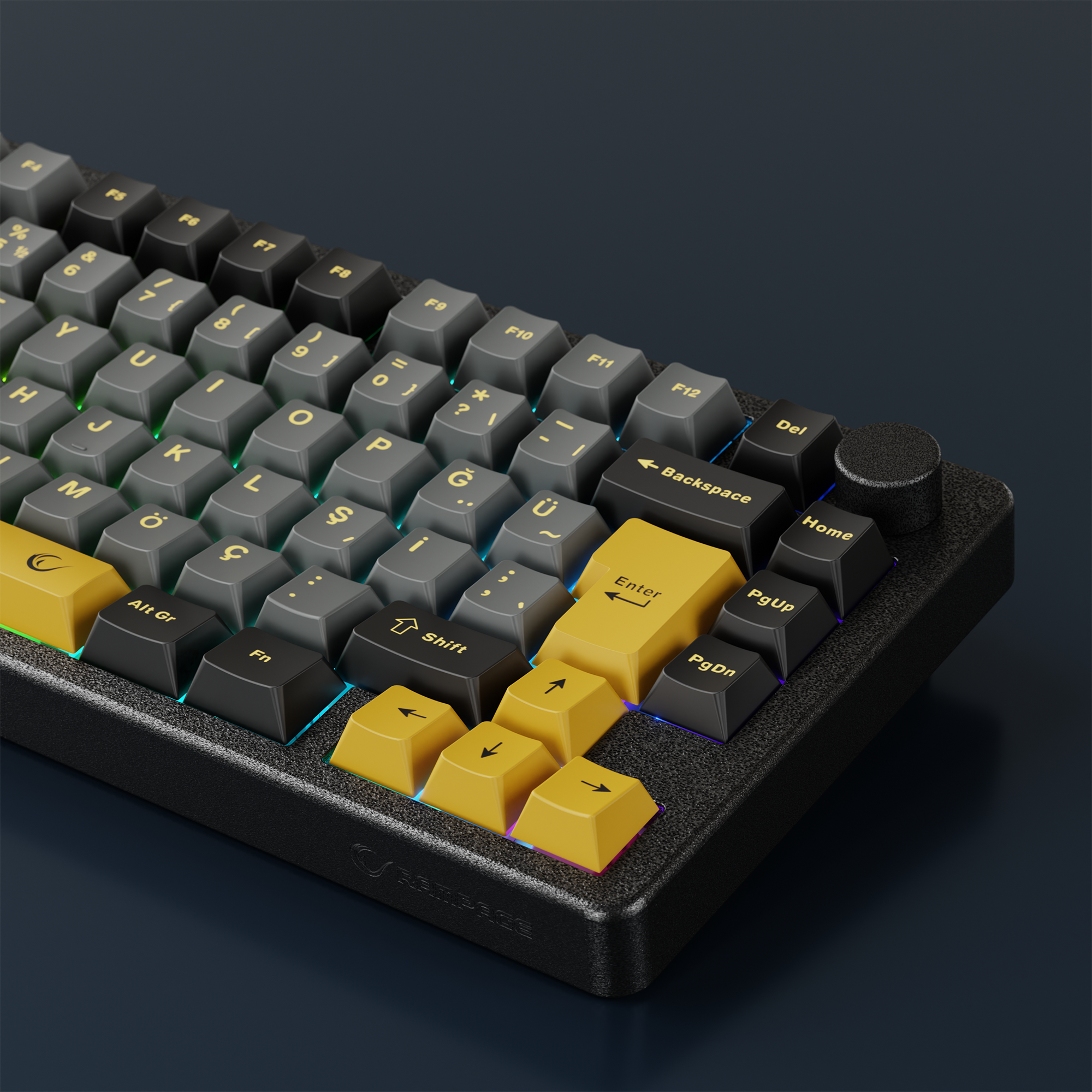 ZENITH STUG Aluminum Siyah Hot Swap 8000 Hz Gasket Manyetik RGB Rapid Trigger Gateron Switch Q Double Shot PBT K