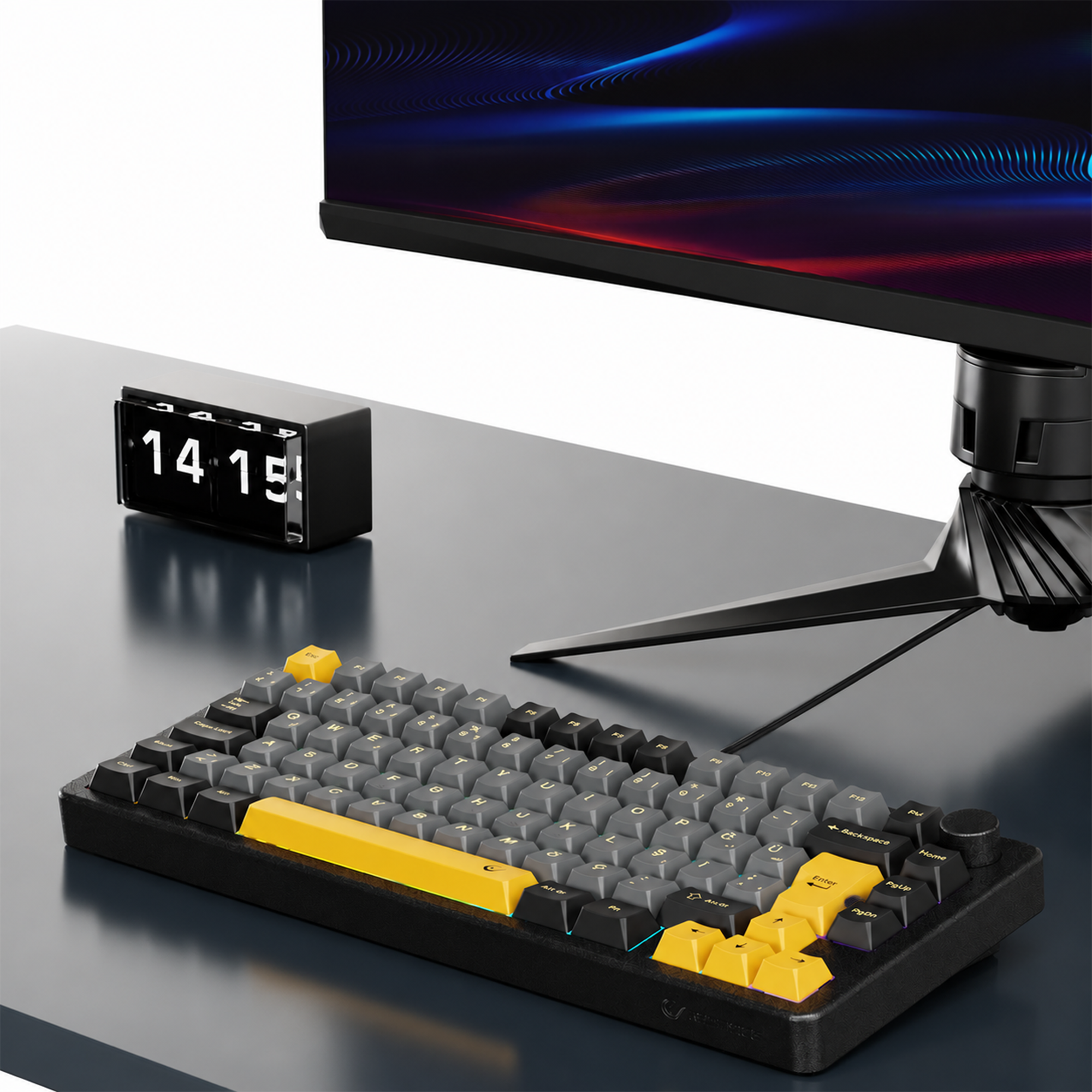 ZENITH STUG Aluminum Siyah Hot Swap 8000 Hz Gasket Manyetik RGB Rapid Trigger Gateron Switch Q Double Shot PBT K