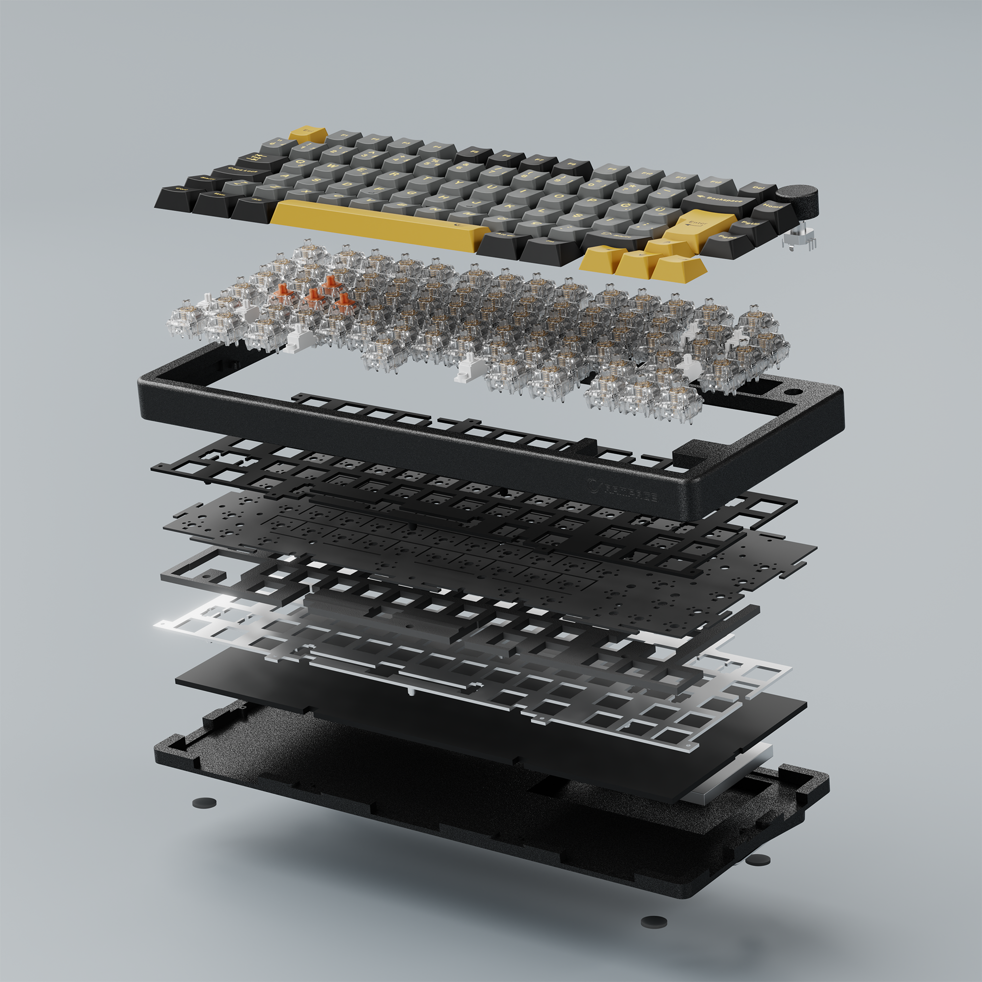 ZENITH STUG Aluminum Siyah Hot Swap 8000 Hz Gasket Manyetik RGB Rapid Trigger Gateron Switch Q Double Shot PBT K