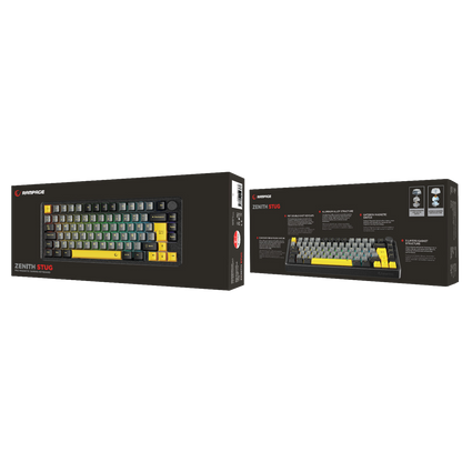 ZENITH STUG Aluminum Siyah Hot Swap 8000 Hz Gasket Manyetik RGB Rapid Trigger Gateron Switch Q Double Shot PBT K