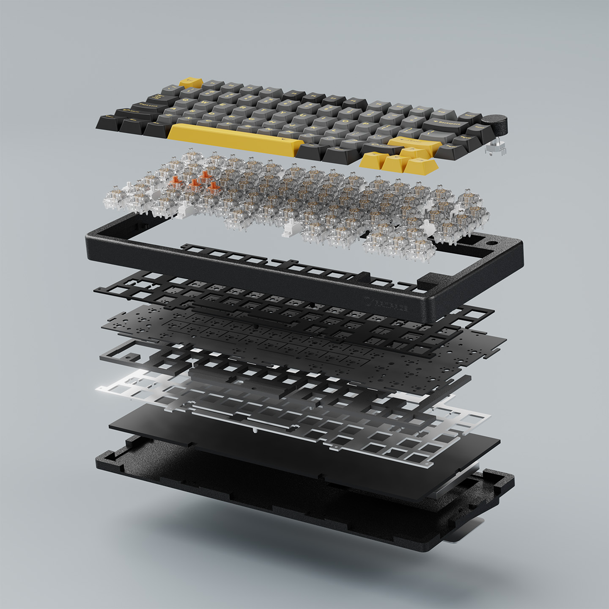ZENITH STUG US Aluminum Siyah Hot Swap 8000 Hz Gasket Manyetik RGB Rapid Trigger Gateron Switch US Layout Englis