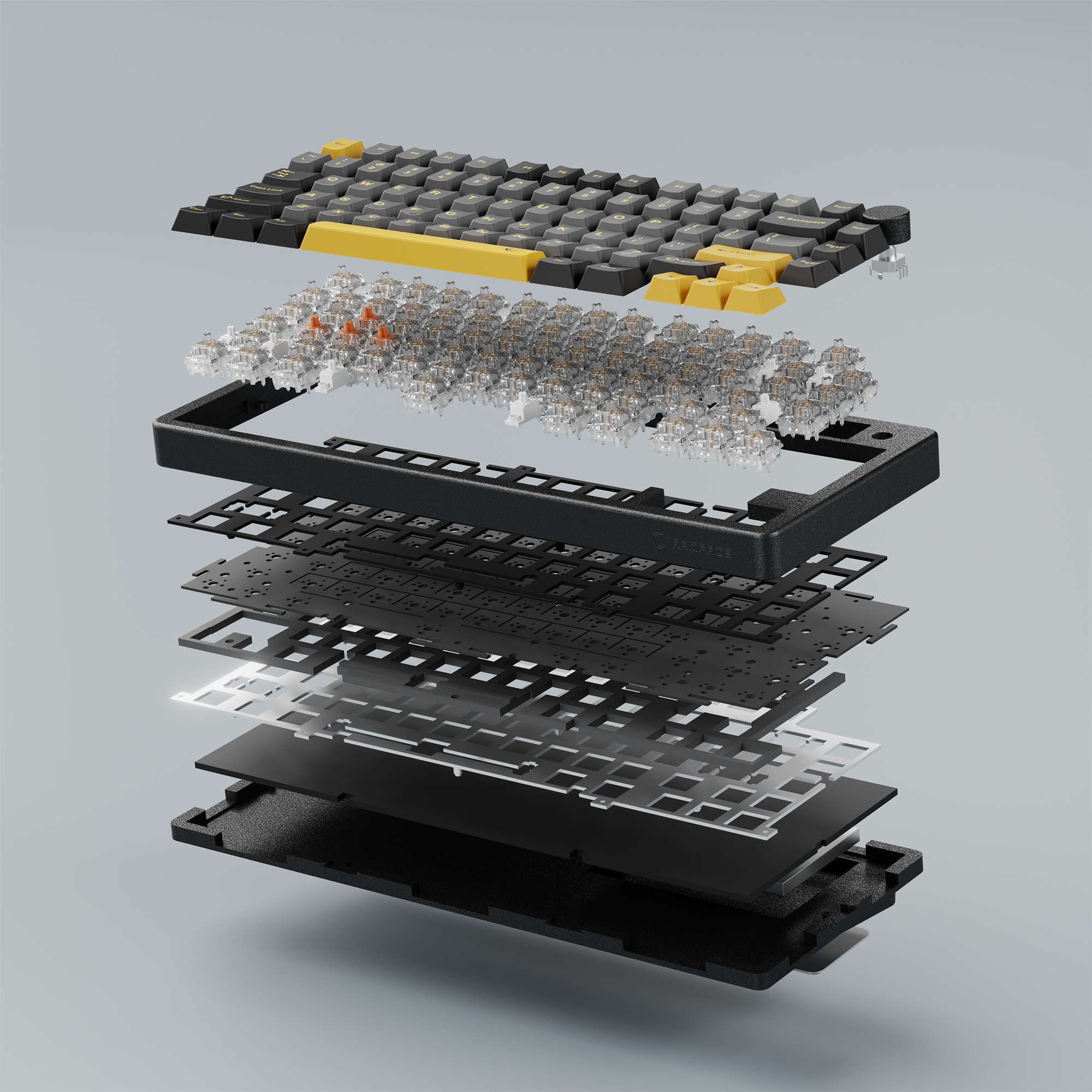 ZENITH STUG US Aluminum Siyah Hot Swap 8000 Hz Gasket Manyetik RGB Rapid Trigger Gateron Switch US Layout Englis
