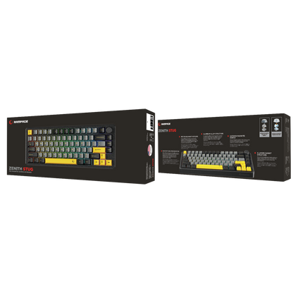 ZENITH STUG US Aluminum Siyah Hot Swap 8000 Hz Gasket Manyetik RGB Rapid Trigger Gateron Switch US Layout Englis