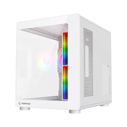 MINID V1 - M-ATX Temperli Camlı 3*12cm ARGB Fan Beyaz Oyuncu Kasası