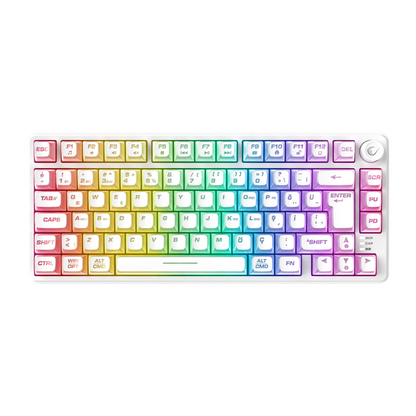 ZEPHYRA 75 Beyaz RGB US Q Sessiz Membrane Oyuncu Klavyesi