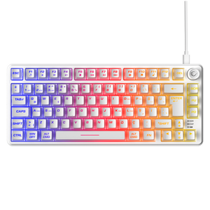 ZEPHYRA 75 Beyaz RGB US Q Sessiz Membrane Oyuncu Klavyesi