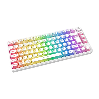 ZEPHYRA 75 Beyaz RGB US Q Sessiz Membrane Oyuncu Klavyesi