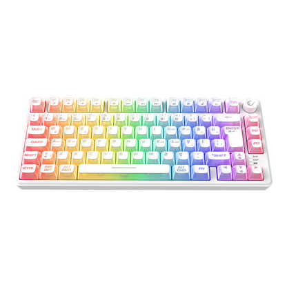 ZEPHYRA 75 Beyaz RGB US Q Sessiz Membrane Oyuncu Klavyesi
