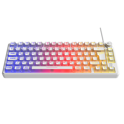 ZEPHYRA 75 Beyaz RGB US Q Sessiz Membrane Oyuncu Klavyesi