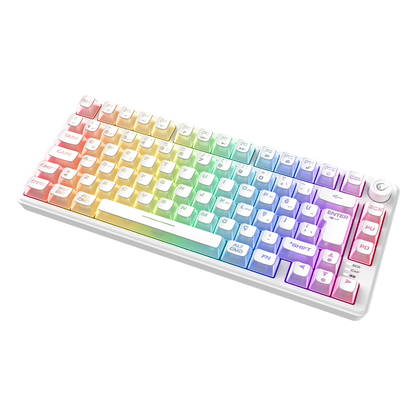 ZEPHYRA 75 Beyaz RGB US Q Sessiz Membrane Oyuncu Klavyesi