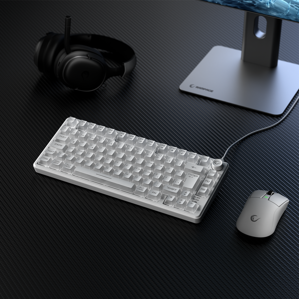ZEPHYRA 75 Beyaz RGB US Q Sessiz Membrane Oyuncu Klavyesi