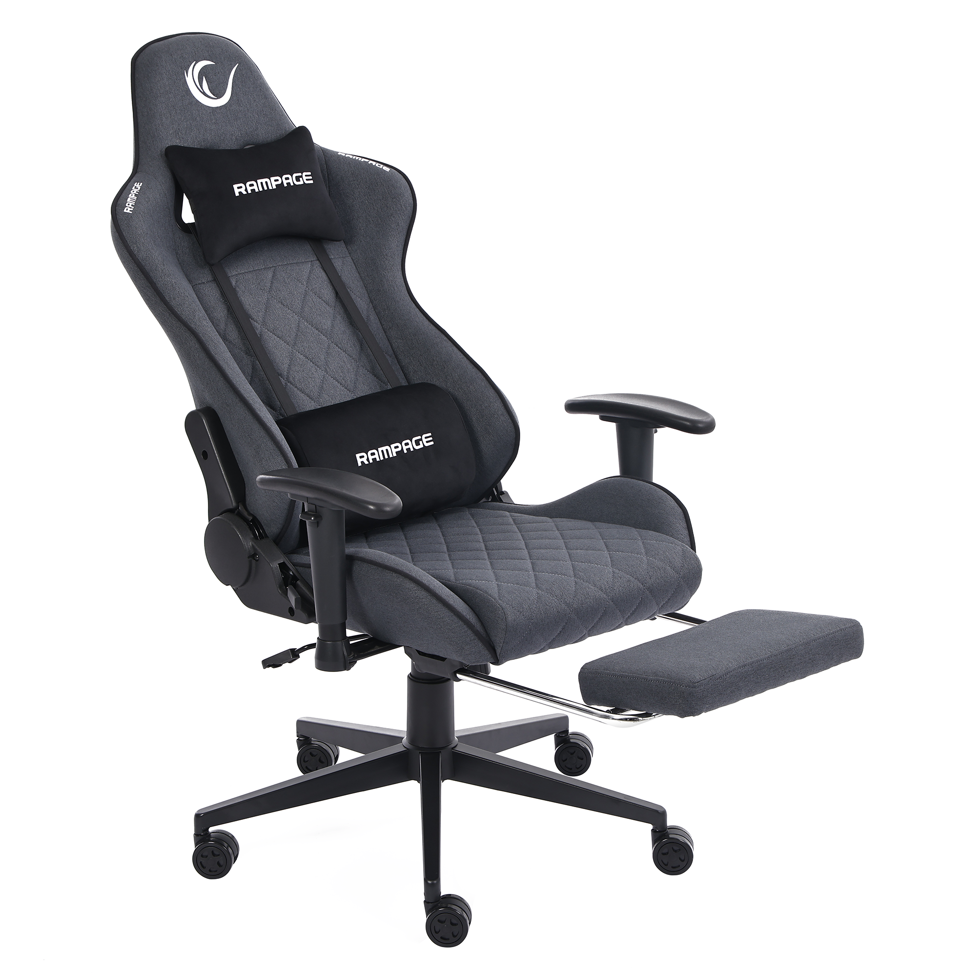 KL-R29 - Myth Pro Üst Seviye Terletmez Kumaş Gri Gaming Oyuncu Koltuğu