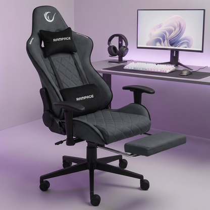 KL-R29 - Myth Pro Üst Seviye Terletmez Kumaş Gri Gaming Oyuncu Koltuğu