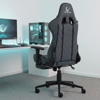 KL-R29 - Myth Pro Üst Seviye Terletmez Kumaş Gri Gaming Oyuncu Koltuğu
