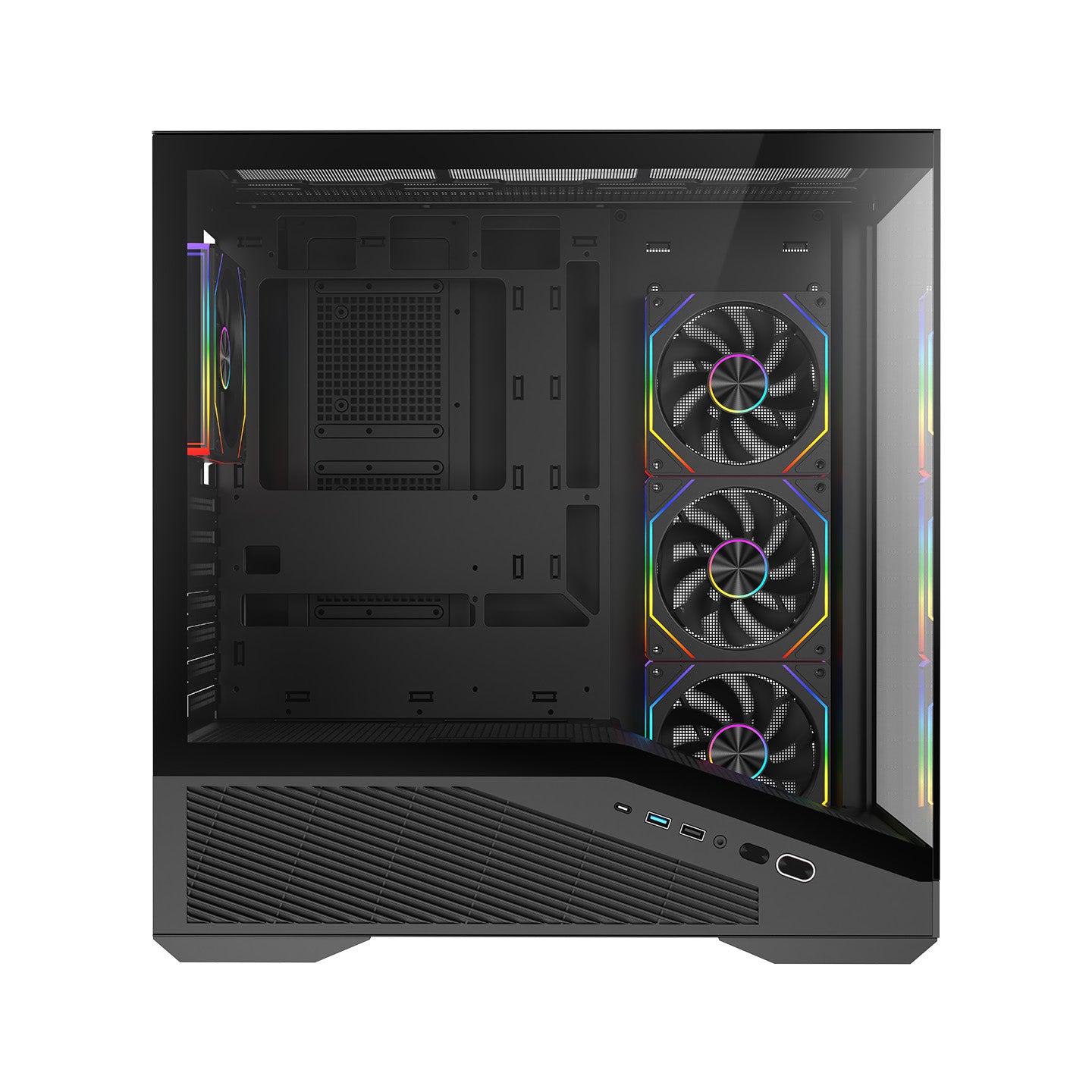 REAPER - Type-C*1+Usb2.0*1+Usb3.0*1 Siyah 4*12cm ARGB Fan ATX Gaming Oyuncu Kasası